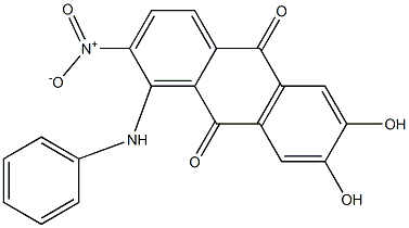 1-Anilino-6,7-dihydroxy-2-nitroanthraquinone Struktur