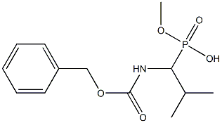 [1-(Benzyloxycarbonylamino)-2-methylpropyl]phosphonic acid hydrogen methyl ester Struktur