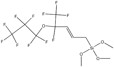 1-[Trimethoxysilyl]-4,5,5,5-tetrafluoro-4-(heptafluoropropoxy)-2-pentene Struktur