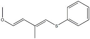 (1E,3E)-1-Methoxy-3-methyl-4-(phenylthio)-1,3-butadiene Struktur