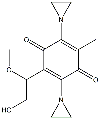 2,5-Bis(1-aziridinyl)-3-methyl-6-(1-methoxy-2-hydroxyethyl)-1,4-benzoquinone Struktur