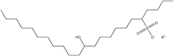 12-Hydroxytricosane-5-sulfonic acid potassium salt Struktur