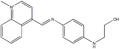 4-[[4-[(2-Hydroxyethyl)amino]phenyl]iminomethyl]-1-methylquinolin-1-ium Struktur