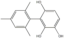 3-(2,4,6-Trimethylphenyl)benzene-1,2,4-triol Struktur