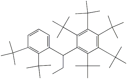 1-(Penta-tert-butylphenyl)-1-(2,3-di-tert-butylphenyl)propane Struktur