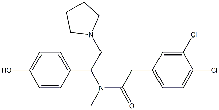 3,4-Dichloro-N-methyl-N-[1-(4-hydroxyphenyl)-2-(1-pyrrolidinyl)ethyl]benzeneacetamide Struktur