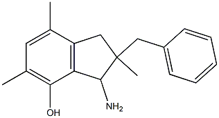 3-Amino-2,3-dihydro-2-benzyl-2,5,7-trimethyl-1H-inden-4-ol Struktur