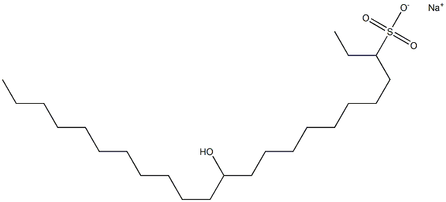 12-Hydroxytricosane-3-sulfonic acid sodium salt Struktur