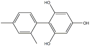 2',4'-Dimethyl-1,1'-biphenyl-2,4,6-triol Struktur