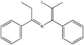 6-Iodo-3,5-diphenyl-4-aza-3,5-heptadiene Struktur