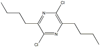 2,5-Dichloro-3,6-dibutylpyrazine Struktur