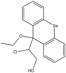 9-(1-Chloro-2-hydroxyethyl)-9-ethoxy-9H-selenoxanthene Struktur