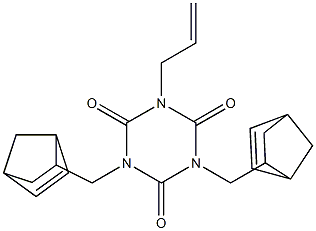 1-Allyl-3,5-bis(bicyclo[2.2.1]hept-5-en-2-ylmethyl)-1,3,5-triazine-2,4,6(1H,3H,5H)-trione Struktur