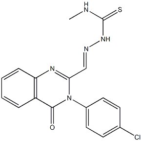 3-(4-Chlorophenyl)-2-[[[methylamino]thiocarbonylamino]iminomethyl]quinazolin-4(3H)-one Struktur