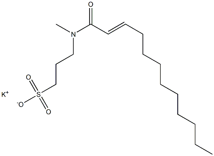 3-[N-(2-Dodecenoyl)-N-methylamino]-1-propanesulfonic acid potassium salt Struktur