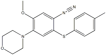 5-Methoxy-2-[(4-methylphenyl)thio]-4-morpholinobenzenediazonium Struktur