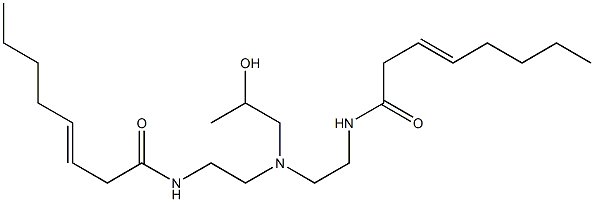 N,N'-[2-Hydroxypropyliminobis(2,1-ethanediyl)]bis(3-octenamide) Struktur