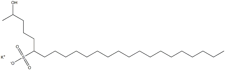 2-Hydroxytetracosane-6-sulfonic acid potassium salt Struktur