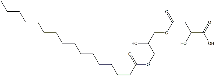 2-Hydroxybutanedioic acid hydrogen 4-[2-hydroxy-3-(hexadecanoyloxy)propyl] ester Struktur