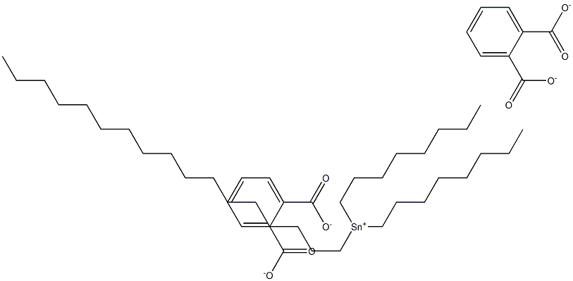 Bis(phthalic acid 1-heptadecyl)dioctyltin(IV) salt Struktur