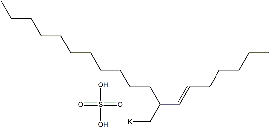 Sulfuric acid 2-(1-heptenyl)tridecyl=potassium ester salt Struktur