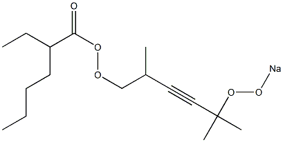 2-Ethylhexaneperoxoic acid 2,5-dimethyl-5-(sodioperoxy)-3-hexynyl ester Struktur