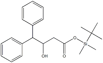 3-Hydroxy-4,4-diphenylbutyric acid (tert-butyldimethylsilyl) ester Struktur