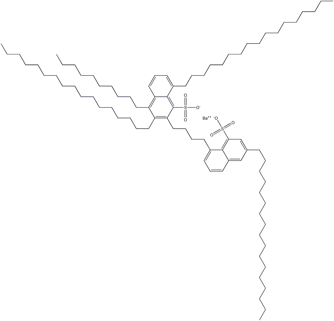 Bis(3,8-diheptadecyl-1-naphthalenesulfonic acid)barium salt Struktur