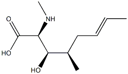 (2S,3R,4R,6E)-2-(Methylamino)-3-hydroxy-4-methyl-6-octenoic acid Struktur