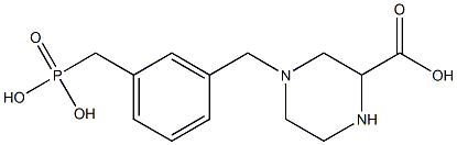 [3-(3-Carboxy-1-piperazinylmethyl)phenyl]methylphosphonic acid Struktur