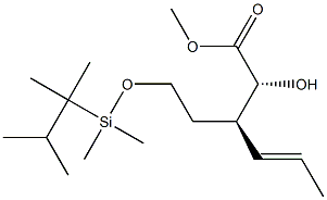 (2R,3R,4E)-2-Hydroxy-3-[2-[((1,1,2-trimethylpropyl)dimethylsilyl)oxy]ethyl]-4-hexenoic acid methyl ester Struktur