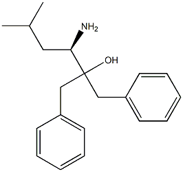 [R,(-)]-3-Amino-2-benzyl-5-methyl-1-phenyl-2-hexanol Struktur