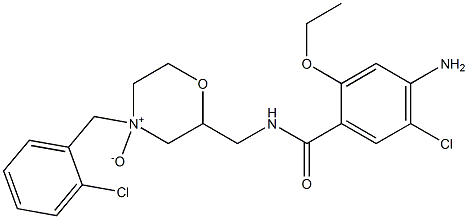 2-[(4-Amino-5-chloro-2-ethoxybenzoylamino)methyl]-4-(2-chlorobenzyl)morpholine 4-oxide Struktur