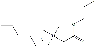 N,N-Dimethyl-N-(propoxycarbonylmethyl)hexylammonium chloride Struktur