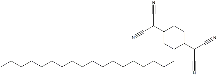 (2-Octadecyl-1,4-cyclohexanediylidene)dimalononitrile Struktur