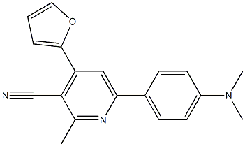 2-Methyl-4-(2-furyl)-6-(4-dimethylaminophenyl)pyridine-3-carbonitrile Struktur