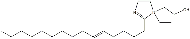 1-Ethyl-1-(2-hydroxyethyl)-2-(5-pentadecenyl)-2-imidazoline-1-ium Struktur