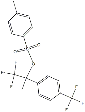 4-Methylbenzenesulfonic acid 1-(trifluoromethyl)-1-(4-trifluoromethylphenyl)ethyl ester Struktur