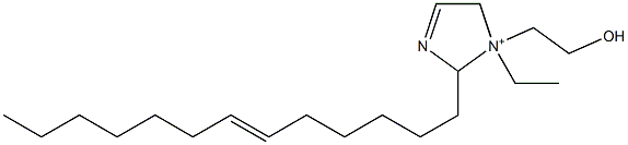 1-Ethyl-1-(2-hydroxyethyl)-2-(6-tridecenyl)-3-imidazoline-1-ium Struktur