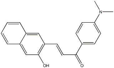 (E)-3-(3-Hydroxy-2-naphtyl)-1-[4-(dimethylamino)phenyl]-2-propen-1-one Struktur