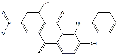 1-Anilino-2,8-dihydroxy-6-nitroanthraquinone Struktur