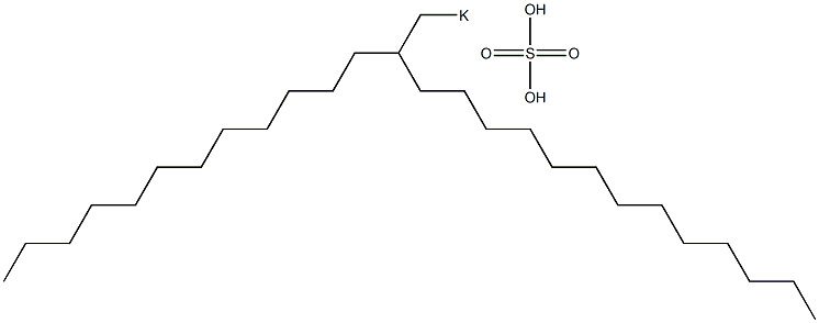 Sulfuric acid 2-dodecylpentadecyl=potassium salt Struktur