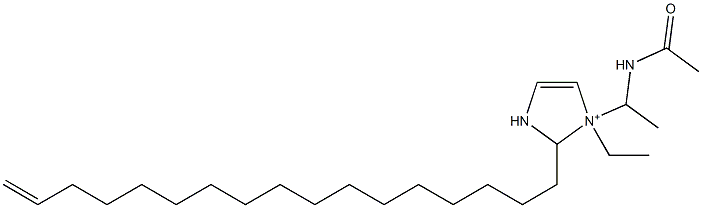 1-[1-(Acetylamino)ethyl]-1-ethyl-2-(16-heptadecenyl)-4-imidazoline-1-ium Struktur