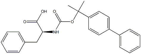 N-[[1-(1,1'-Biphenyl-4-yl)-1-methylethoxy]carbonyl]-L-phenylalanine Struktur