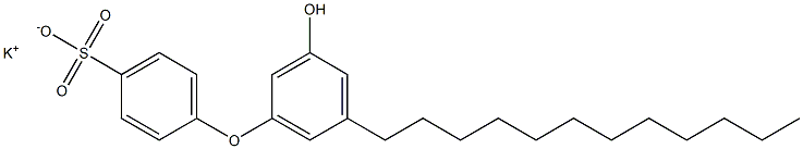 3'-Hydroxy-5'-dodecyl[oxybisbenzene]-4-sulfonic acid potassium salt Struktur