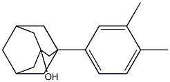 3-Hydroxy-1-(3,4-dimethylphenyl)adamantane Struktur