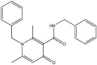 1-Benzyl-1,4-dihydro-2,6-dimethyl-N-benzyl-4-oxopyridine-3-carboxamide Struktur