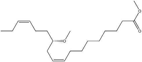 [9Z,15Z,S,(-)]-12-Methoxy-9,15-octadecadienoic acid methyl ester Struktur