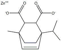 1-Methyl-4-isopropyl-1,4-ethano-5-cyclohexene-2,3-dicarboxylic acid zinc salt Struktur