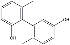 6,6'-Dimethyl-1,1'-biphenyl-2,3'-diol Struktur